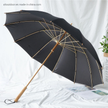 Simple Black DuPont Paper Tyvek Umbrella with Logo Printing